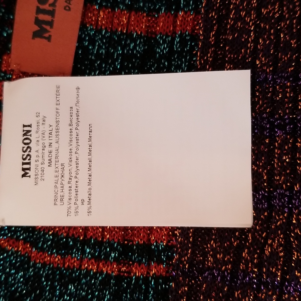 Missoni Metallic Ribbed Knit Bandana Scarf - Picture 8 of 14